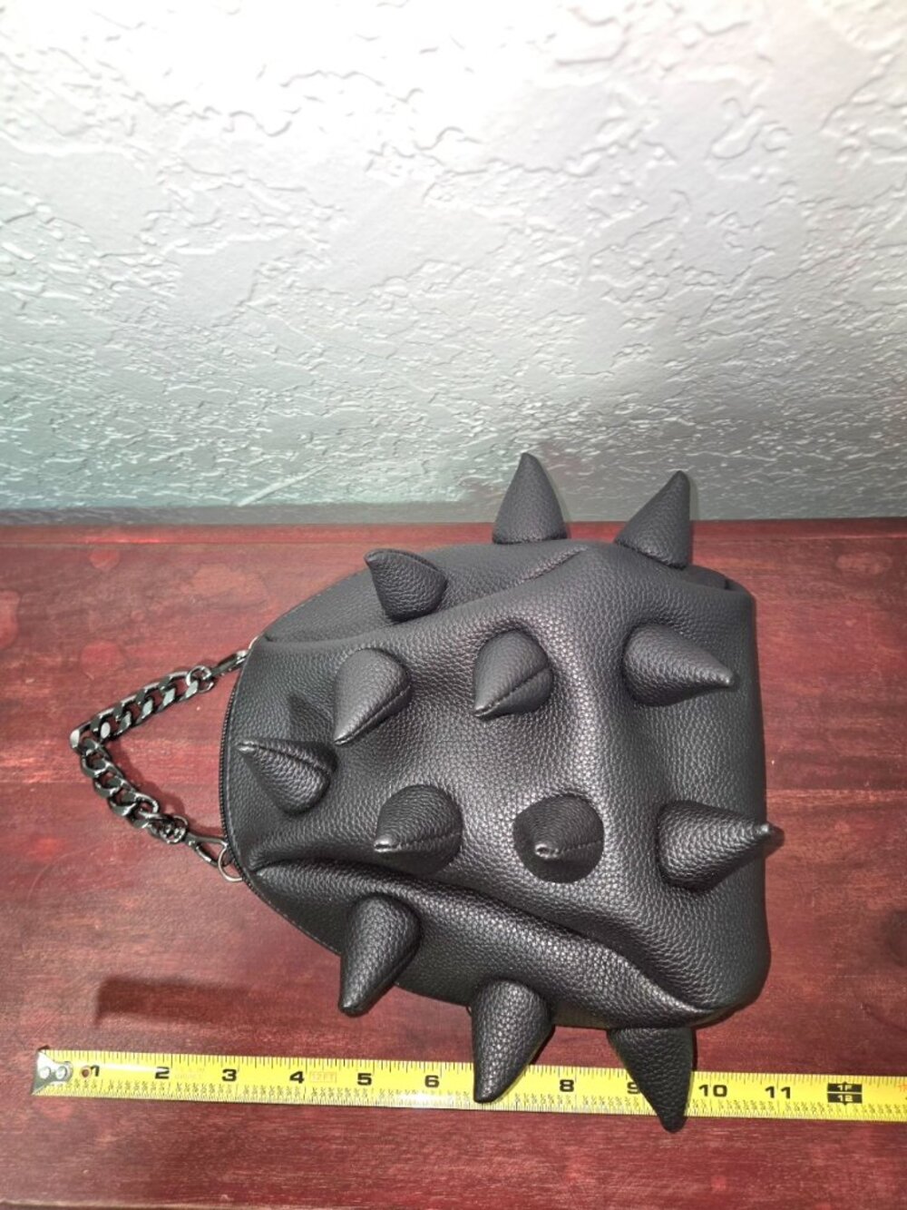 MadPax Black Spike Top Handle Purse Goth Punk Y2K Satchel Handbag EUC - Picture 12 of 12